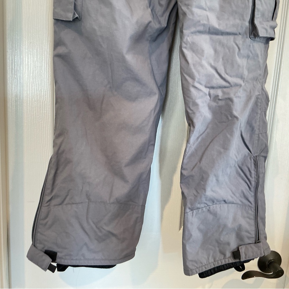 Boulder Gear Womens S Cargo Insulated Snow Ski Pants Gray Fleece Lined Ankle Zip - Picture 8 of 14